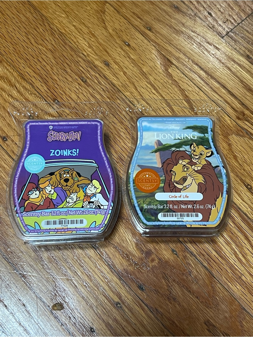 Scentsy Scooby-Doo Zoinks! & The Lion King Wax Bars